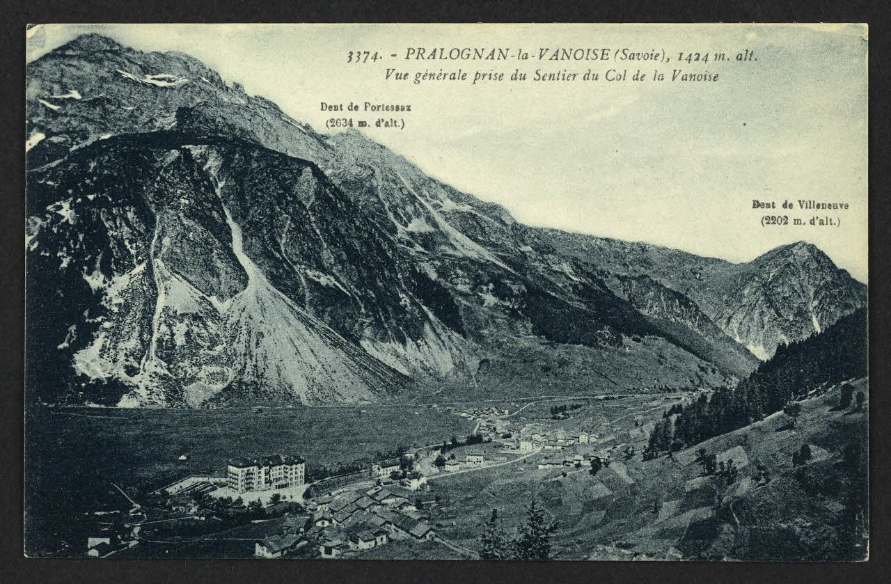 carte postale PRALOGNAN-LA-VANOISE, DENT DE PORTESSAZ, DENT DE VILLENEUVE, VUE GENERALE 4P2275 Photo