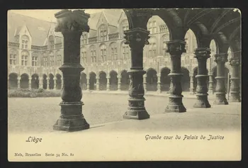 carte postale LIEGE, GRANDE COUR DU PALAIS DE JUSTICE 4P2306 Photo