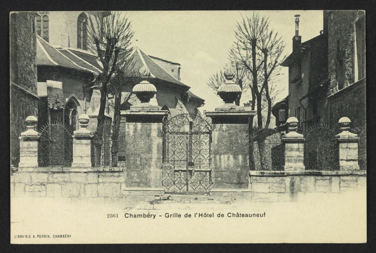carte postale CHAMBERY, GRILLE DE L'HOTEL DE CHATEAUNEUF 4P2342 Photo