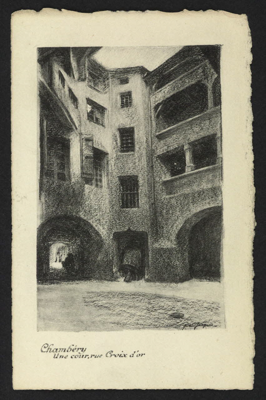carte postale CHAMBERY, UNE COUR, RUE CROIX D'OR 4P2346 Photo