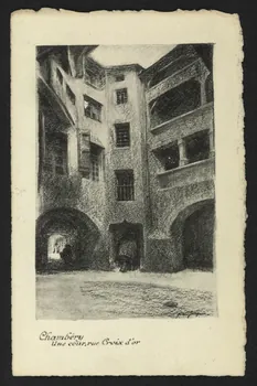 carte postale CHAMBERY, UNE COUR, RUE CROIX D'OR 4P2346  Photo