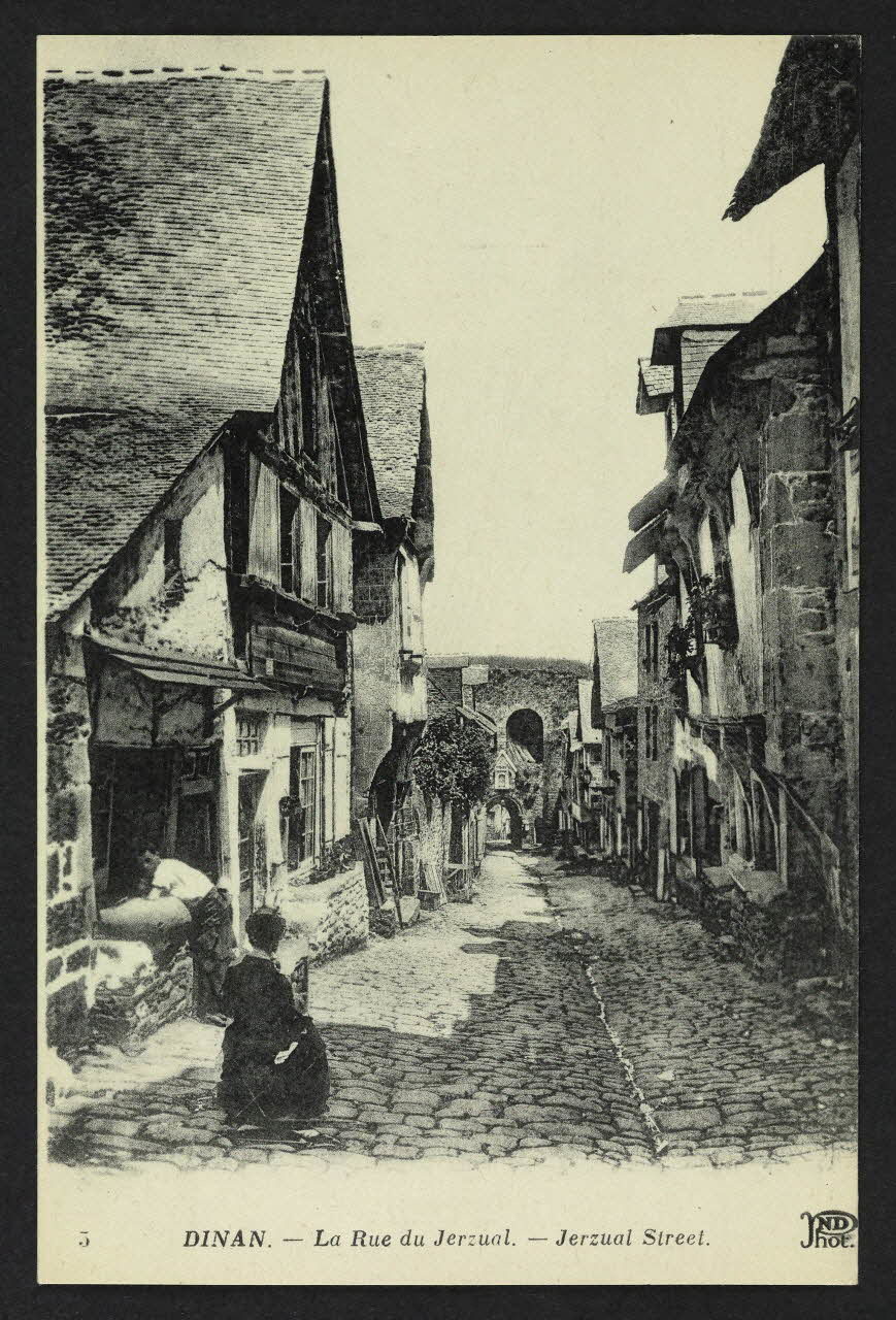 carte postale DINAN, LA RUE JERZUAL 4P2376 Photo