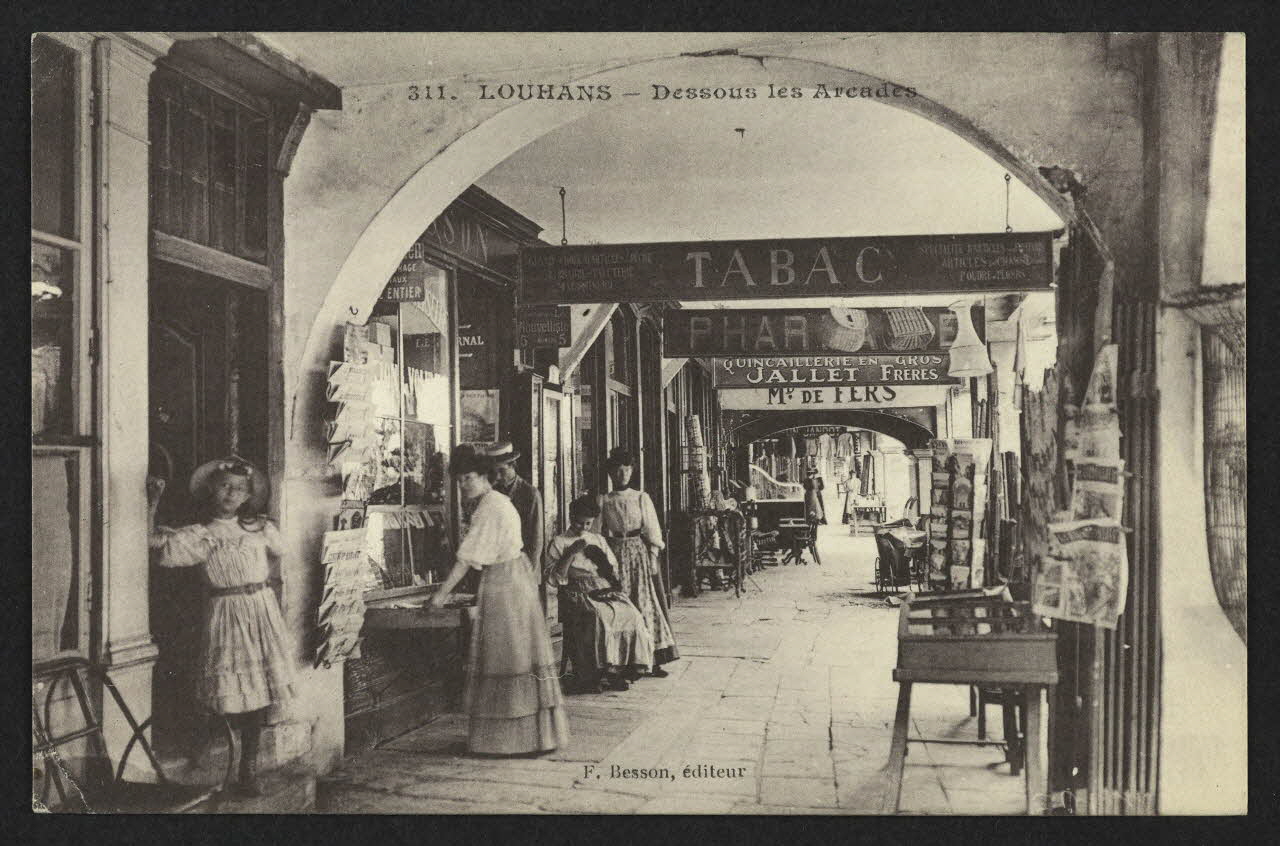 carte postale LOUHANS, DESSOUS LES ARCADES 4P2377 Photo
