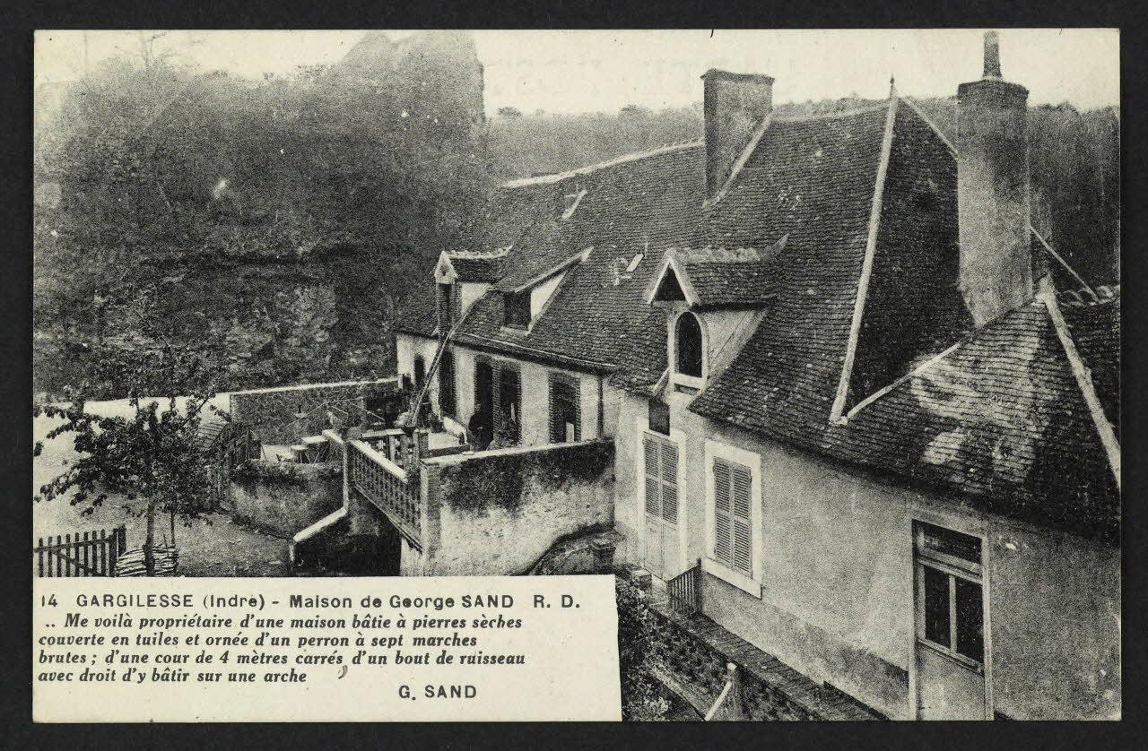carte postale GARGILESSE, MAISON DE GEORGE SAND, TEXTE DE GEORGE SAND 4P2383 Photo