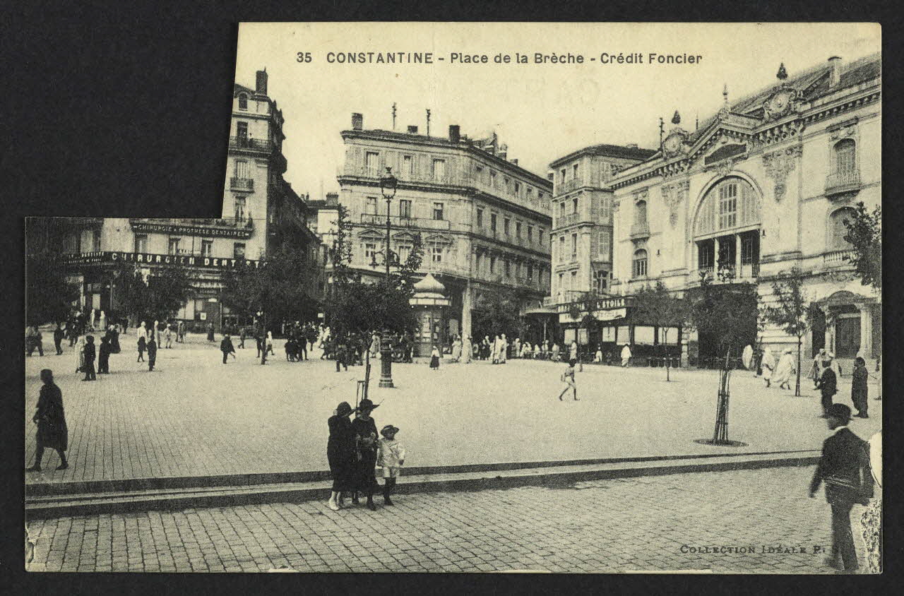 carte postale CONSTANTINE, PLACE DE LA BRECHE, CREDIT FONCIER 4P2389 Photo