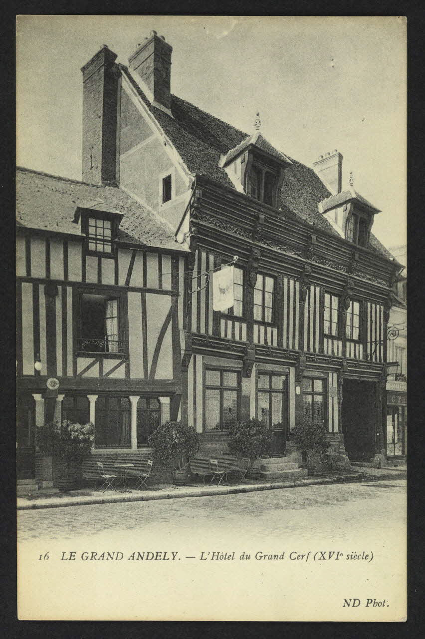 carte postale LE GRAND ANDELY, L'HOTEL DU GRAND CERF (16E S) 4P2431  Photo
