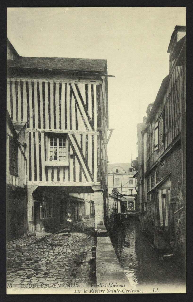 carte postale CAUDEBEC-EN-CAUX, VIEILLES MAISONS SUR LA RIVIERE SAINTE-GERTRUDE 4P2444 Photo