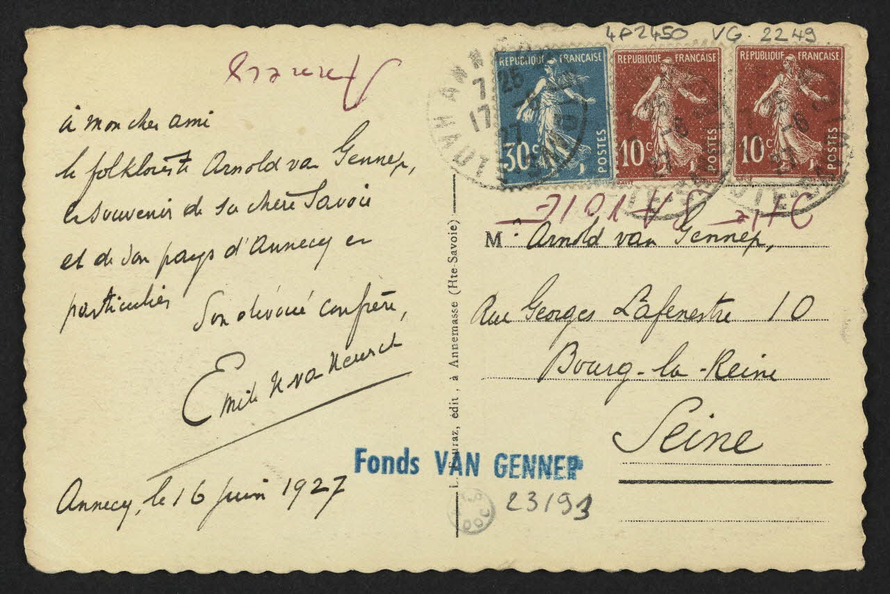 carte postale ANNECY, RUE ROYALE ET PAQUIER 4P2450 Photo
