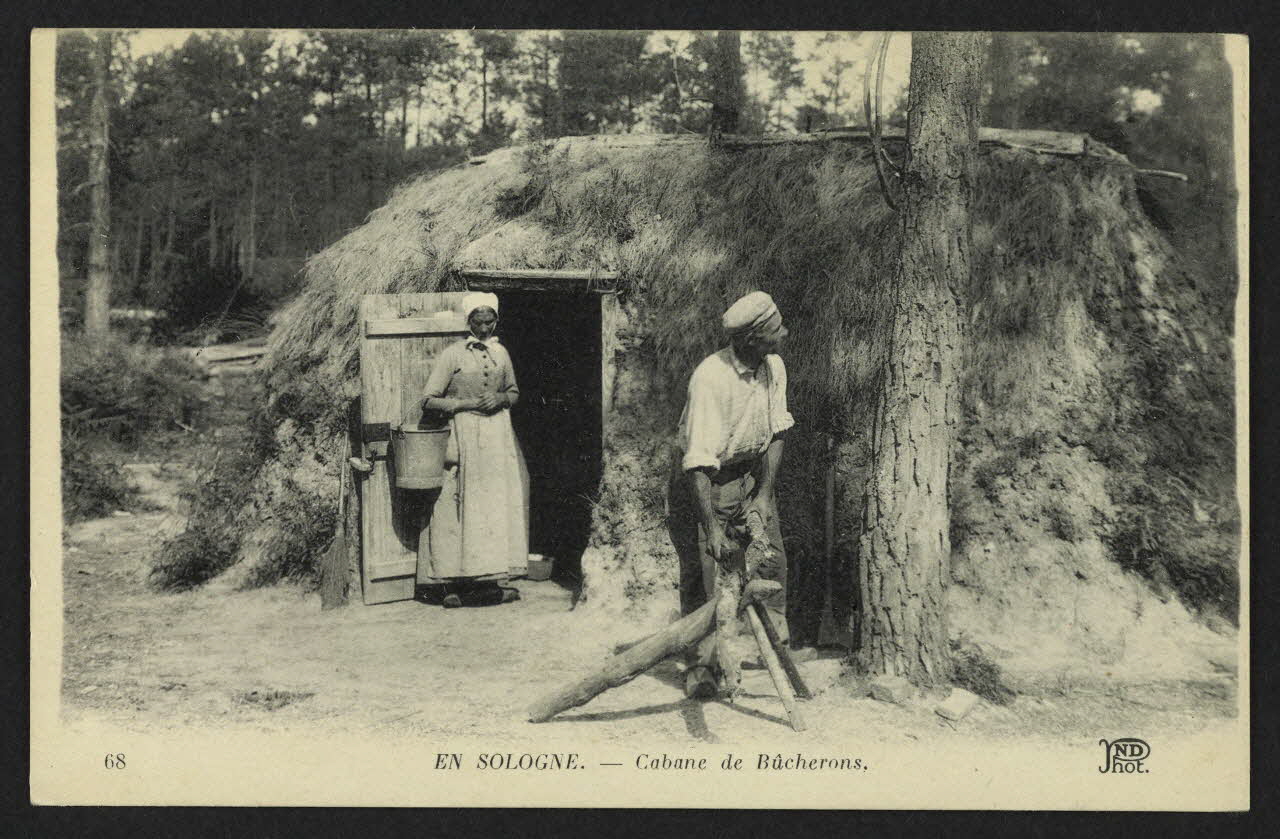 carte postale EN SOLOGNE, CABANE DE BUCHERON 4P2474 Photo