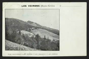 carte postale LES VOIRONS, LE CALVAIRE (1486METRES), LES CHALETS (1400 METRES) 4P2476 Photo
