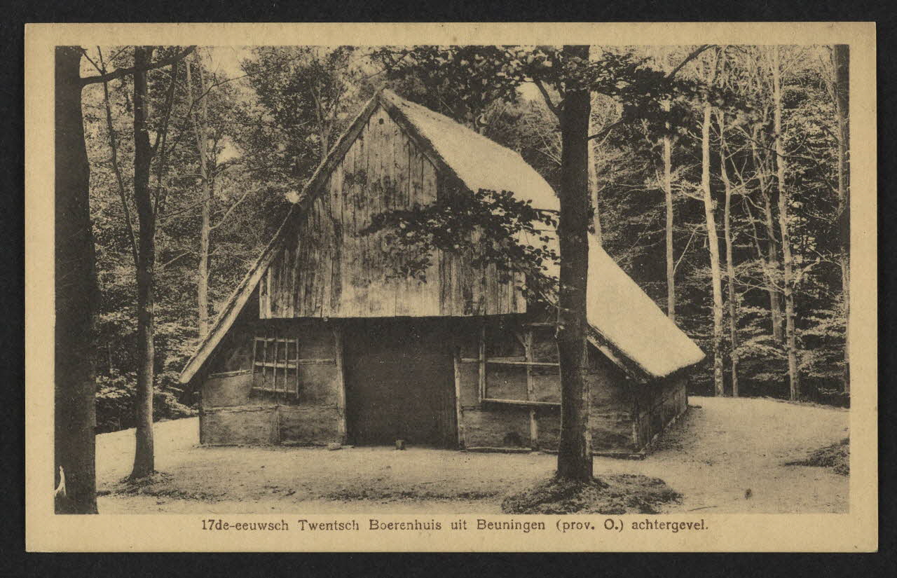 carte postale 17DE-EEUWSCH TWENTSCH BOERENHUIS UIT BEUNINGEN, ACHTERGEVEL 4P2478 Photo