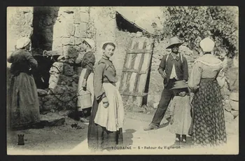 carte postale TOURAINE, RETOUR DU VIGNERON 4P2495 Photo