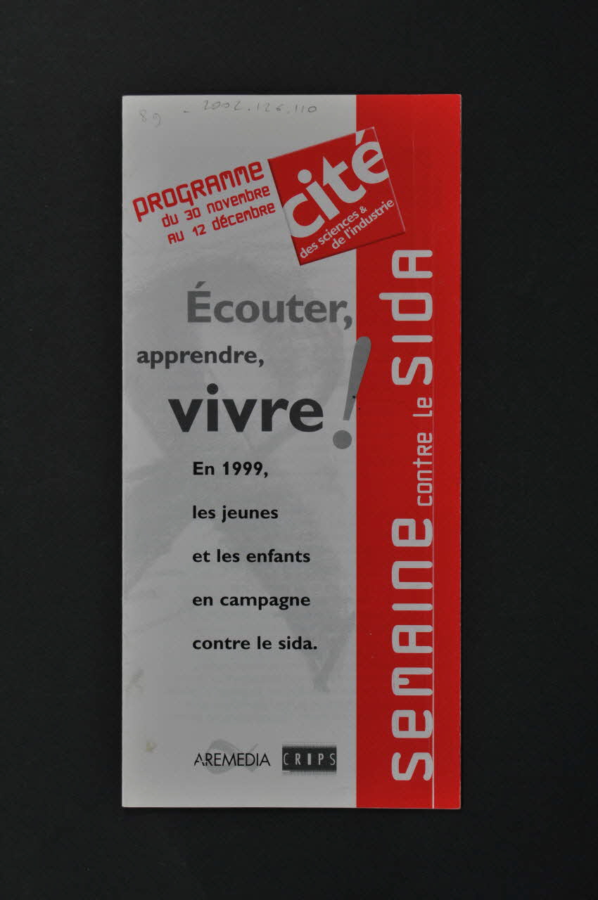 Dépliant "Ecouter, apprendre, vivre !" Île-de-France, France 1999/12/1 2002.126.110 Photo Mucem