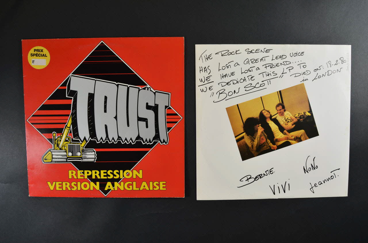 disque 33 tours Trust / Repression version anglaise 2001.69.16.136.1-3 Photo Mucem