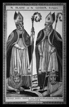 Jean Marthelot photographie "Saint Blaise et saint Guérin, évêques". Estampe Ile-de-France, France 1965/11/1 Ph.1965.115.1  Photo