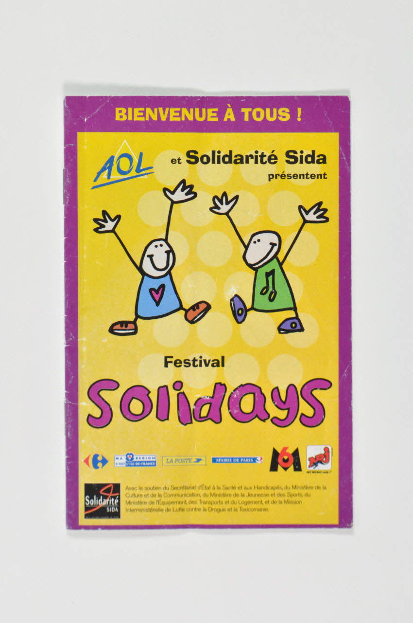 Solidarité Sida BROCHURE "Festival Solidays" Île-de-France, France 2000/7/8-2000/7/9 2002.126.139 Photo Mucem