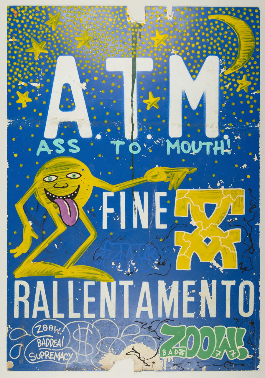 Zoow24 panneau Détournement d'un panneau ATM Lombardie, Italie 2015 2020.22.2 Photo Mucem / Marianne Kuhn