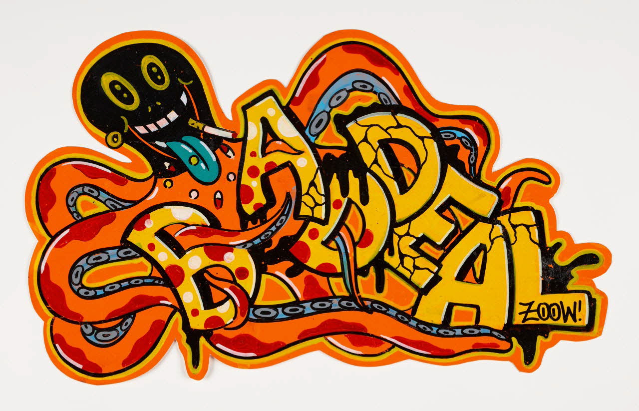 Zoow24 autocollant Unique handmade sticker Lombardie, Italie 2015-2016 2020.22.12 Photo Mucem / Marianne Kuhn