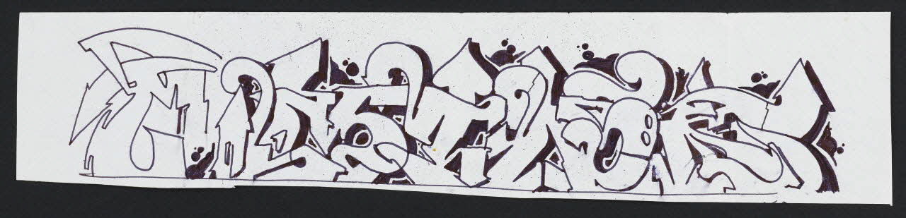 Mind tirage photographique Ensemble d'une esquisse et de la photographie d'un panel Lombardie, Italie 1999 2020.24.3.1-2 Photo Mucem / Marianne Kuhn