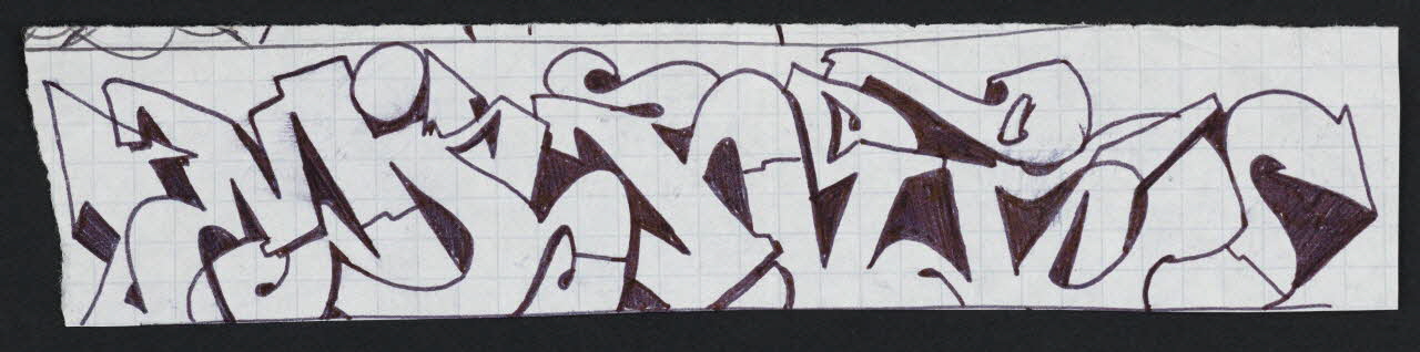 Mind tirage photographique Ensemble d'une esquisse et de la photographie d'un panel Lombardie, Italie 1998 2020.24.4.1-2 Photo Mucem / Marianne Kuhn