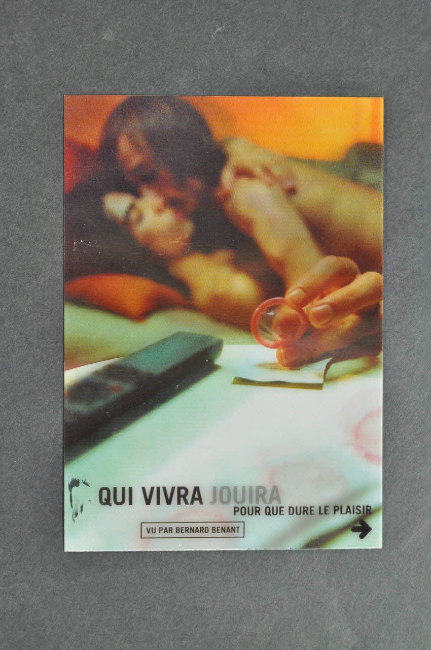 Secrétariat d'Etat à la Santé et aux Handicapés / CFES carte Qui vivra jouira. France 2002 2002.126.150 Photo Mucem