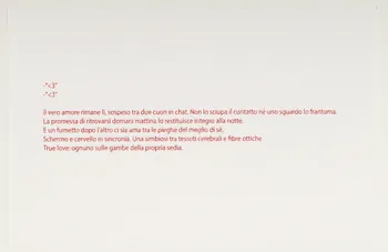 Zoow24 ; Bad Deal ; Marina Rubini carte publicitaire Texte accompagnant le pull-over "True Love" Lombardie, Italie 2015 2020.22.52.3  Photo Mucem / Marianne Kuhn