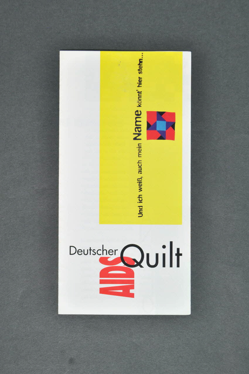 Deutscher Aids Quilt Dépliant "Deutscher AIDS Quilt" Allemagne 1997 2002.126.164 Photo Mucem