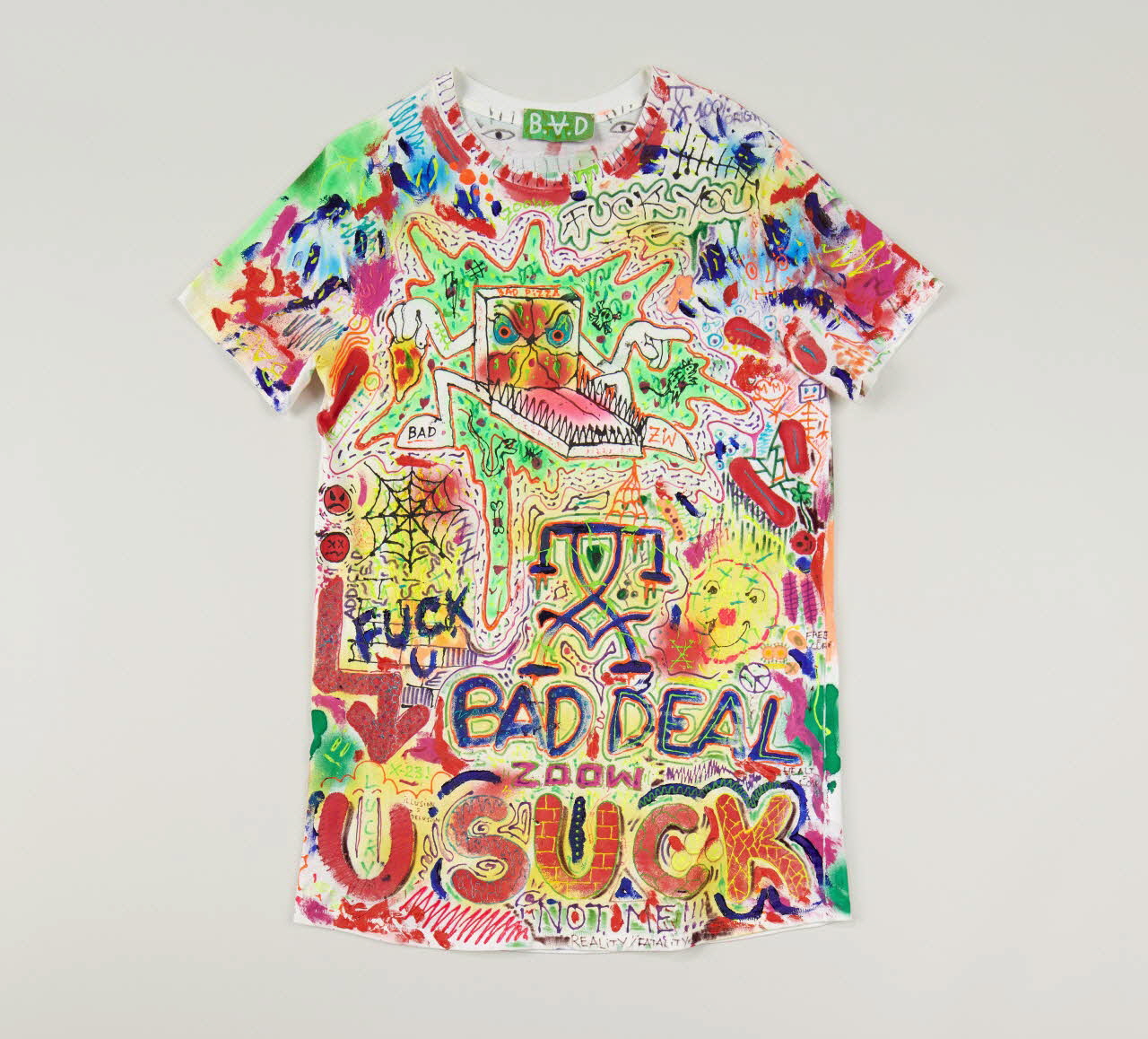 Zoow24 tee-shirt T-shirt peint "Pizza box monster" Lombardie, Italie 2016 2020.22.47.1 Photo Mucem / Marianne Kuhn