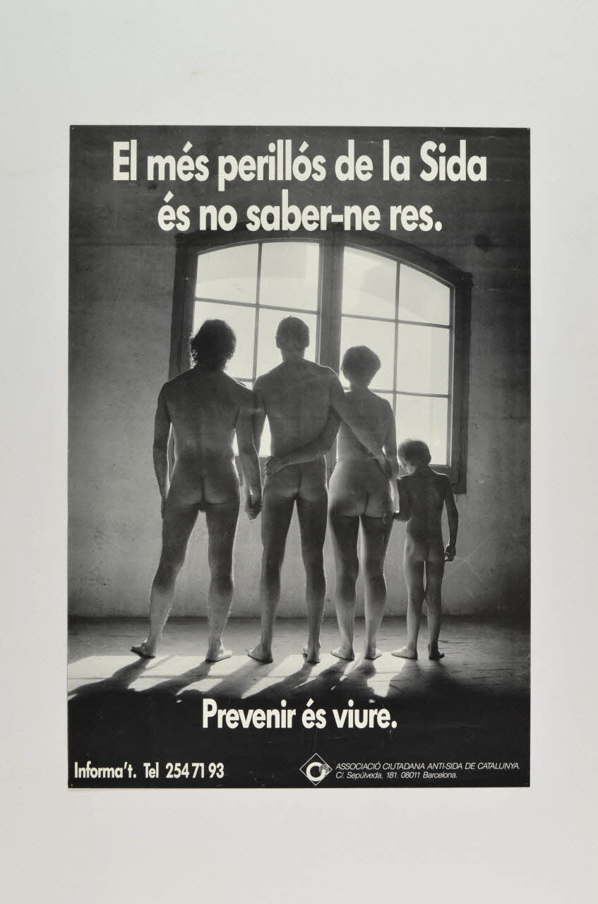Associacio Ciutadana Anti-Sida De Catalunya affiche El més perillos de la SIDA és no saber-ne res (Le plus dangereux avec le SIDA c'est de n'en rien savoir) Espagne 1997 2002.126.17 Photo Mucem