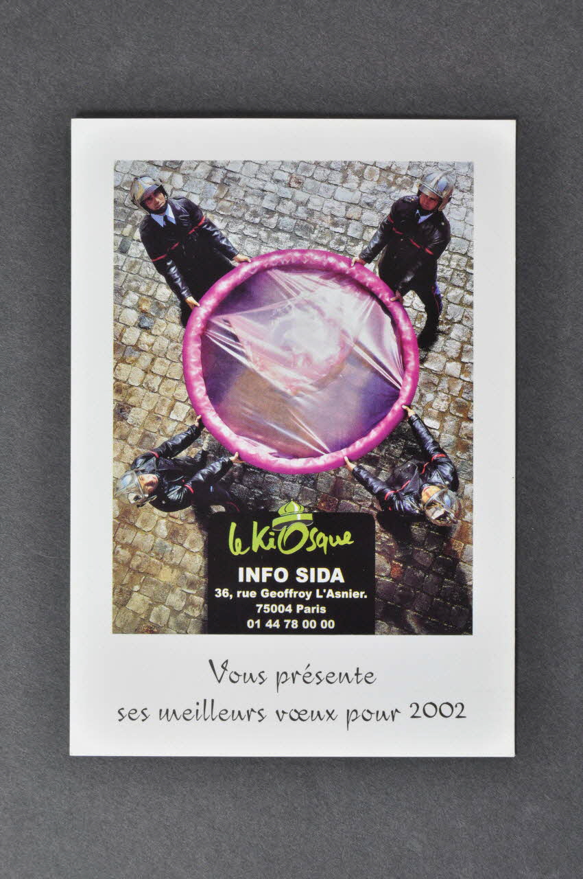 Fondation de France et la Fondation Levi Strauss carte de voeux "Le Kiosque vous présente ses meilleurs voeux pour 2002" Île-de-France, France 2002/1/1 2002.126.178 Photo Mucem