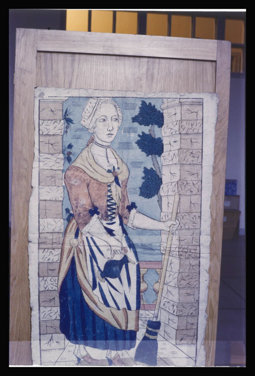 photographie Image en bois coloré. "La chambrière" par Letourmi à Orléans, à la fin du 18è siècle Ph.1956.23.2 Photo