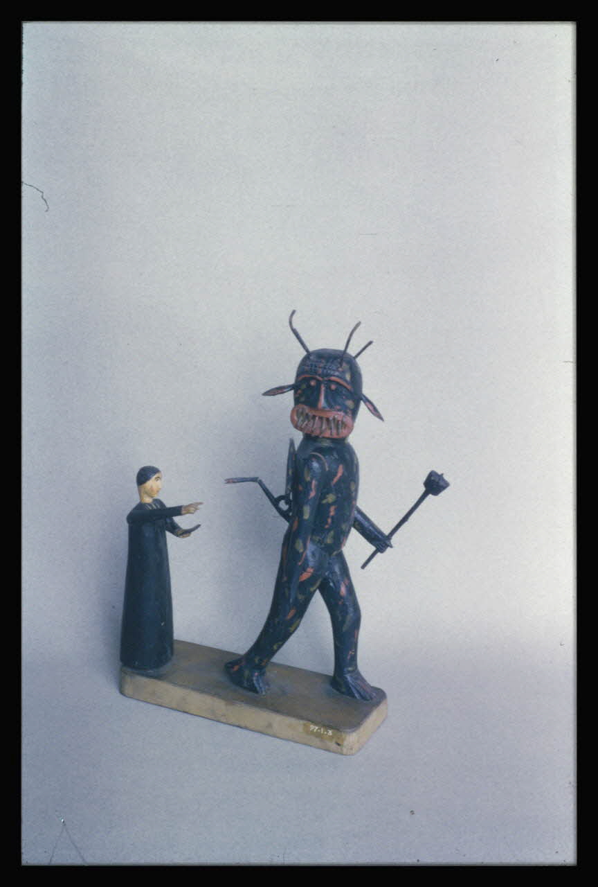 Marcel Maget photographie Statuette de diable Bessans provenant du canton de Balme en Savoie Ile-de-France, France 1956/10/28 Ph.1956.95.28 Photo
