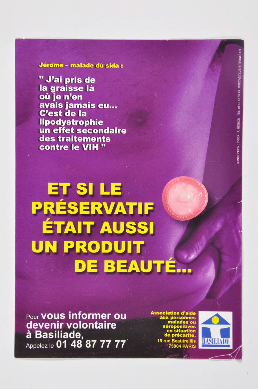 tract "Et si le préservatif était aussi un produit de beauté..." 2002.126.31 Photo Mucem