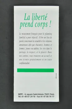 Dépliant "Sexualité sida. La liberté prend corps" 2002.126.44  Photo Mucem
