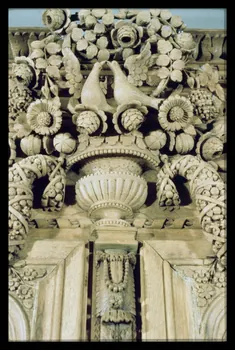Jean-Dominique Lajoux photographie Détail d'une armoire de mariage. Provenant de Normandie Ile-de-France, France 1968/12/1 Ph.1968.110.264 Photo