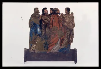Alain Guey photographie "La passion de Jésus Christ" : groupe d'apôtres. Personnages articulés provenant d'un théâtre mécanique (Paris) Ile-de-France, France 1970/2/1 Ph.1970.4.228 Photo
