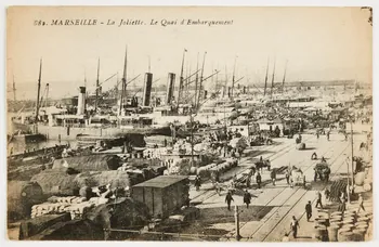 carte postale LA JOLIETTE, QUAI D'EMBARQUEMENT Provence-Alpes-Côte d'Azur, France 1903-1920 007600 Photo Mucem / Marianne Kuhn