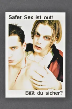 carte postale "Safer Sex ist out!" 2002.126.80  Photo Mucem