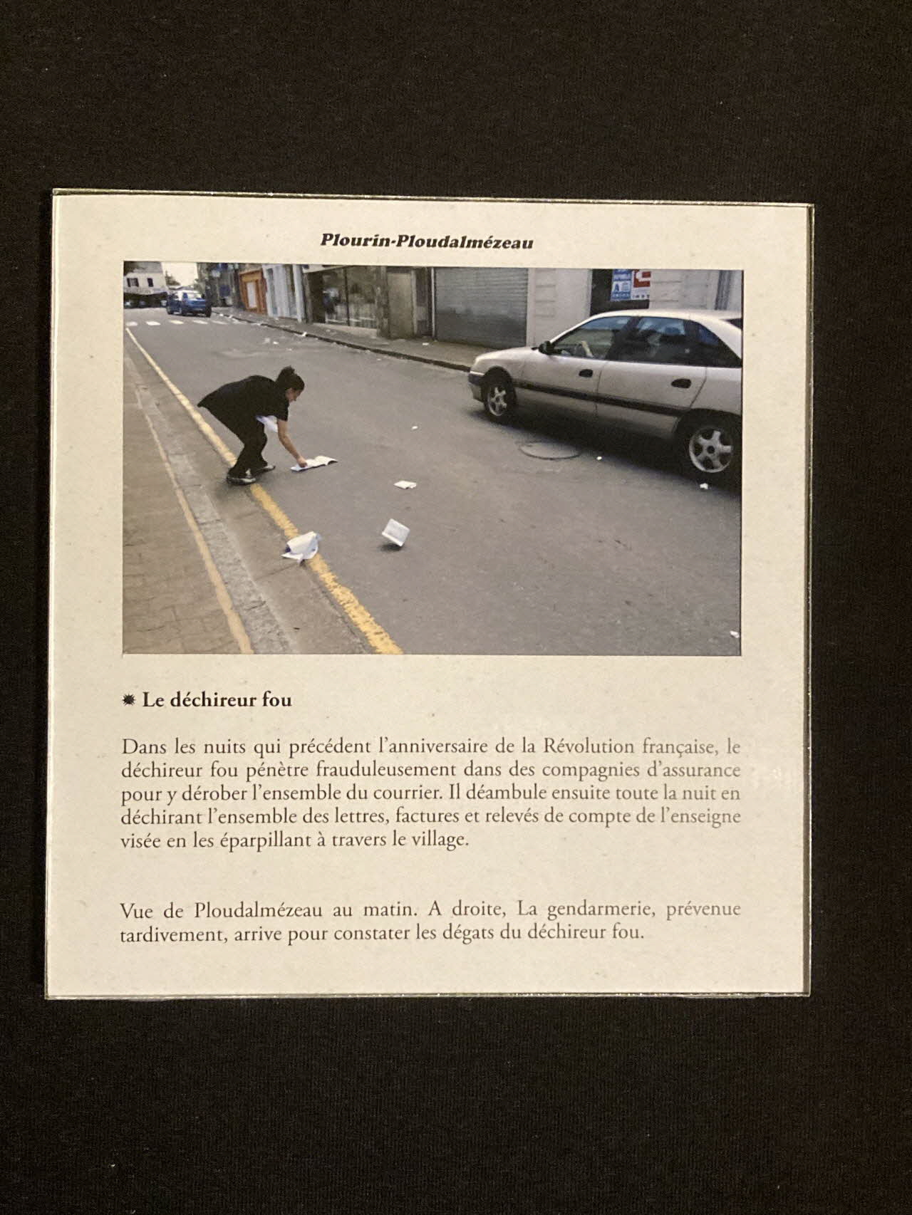 Pierre Fisher ; Justin Meekel élément de l'installation Verdure Tour : De la France mystérieuse Bretagne, France 2009/7/8-2009/8/13 2020.44.1.14 Photo Mucem