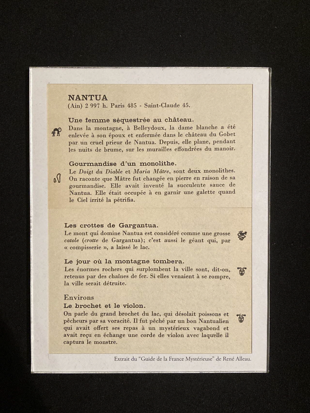 Pierre Fisher ; Justin Meekel élément de l'installation Verdure Tour : De la France mystérieuse 2009/7/8-2009/8/13 2020.44.1.86 Photo Mucem