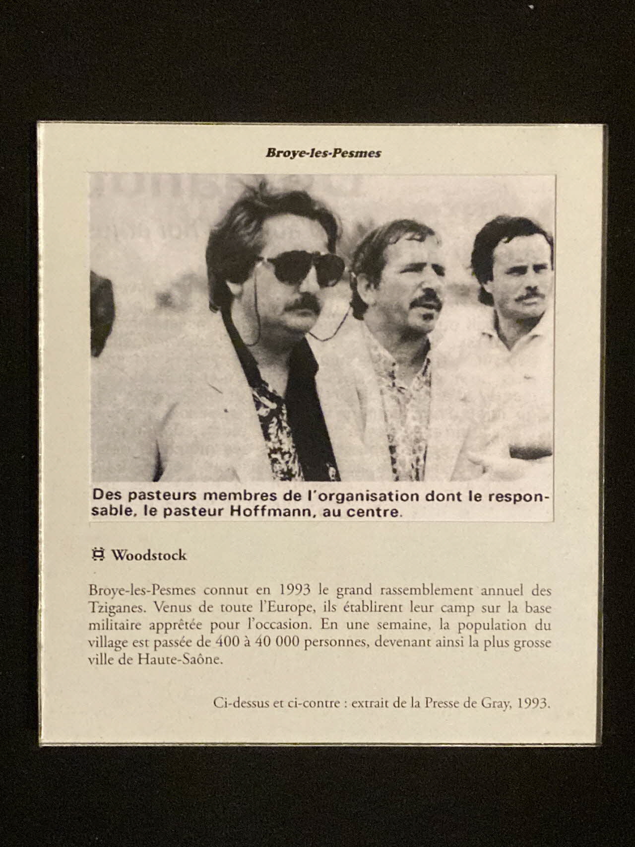 Pierre Fisher ; Justin Meekel élément de l'installation Verdure Tour : De la France mystérieuse Franche-Comté, France 2009/7/8-2009/8/13 2020.44.1.96 Photo Mucem