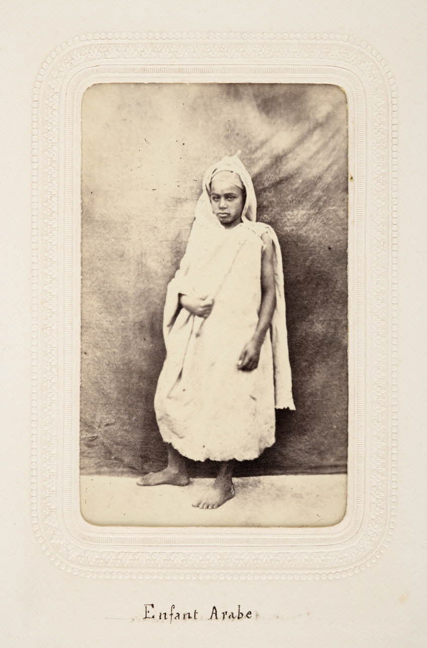 Dubos Frères et Marest tirage photographique Enfant arabe Algérie 1860-1870 2020.41.1.13 Photo Mucem / Marianne Kuhn