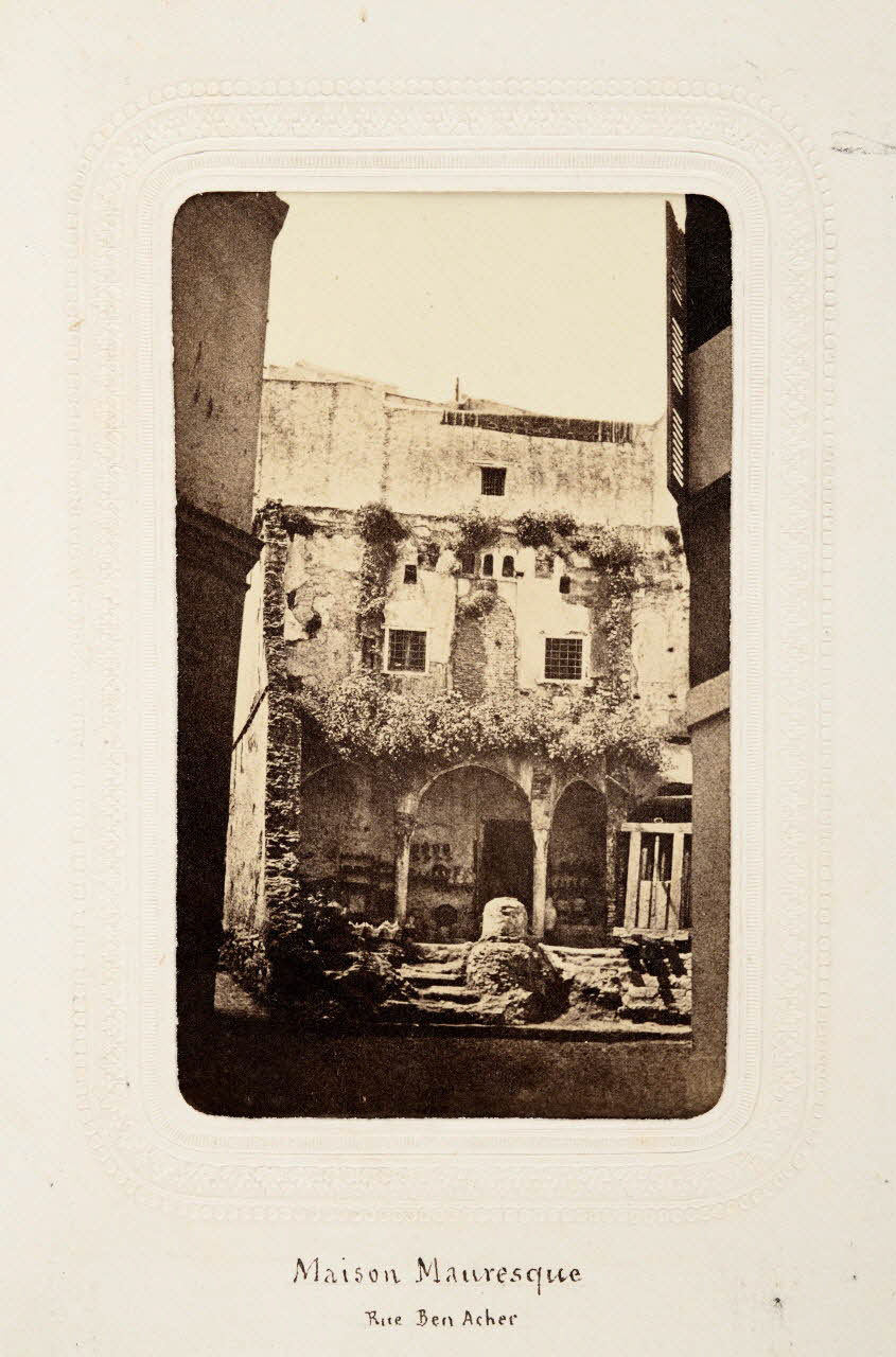 Félix J. Moulin tirage photographique Maison Mauresque Rue Ben Acher Algérie 1860-1870 2020.41.1.2 Photo Mucem / Marianne Kuhn