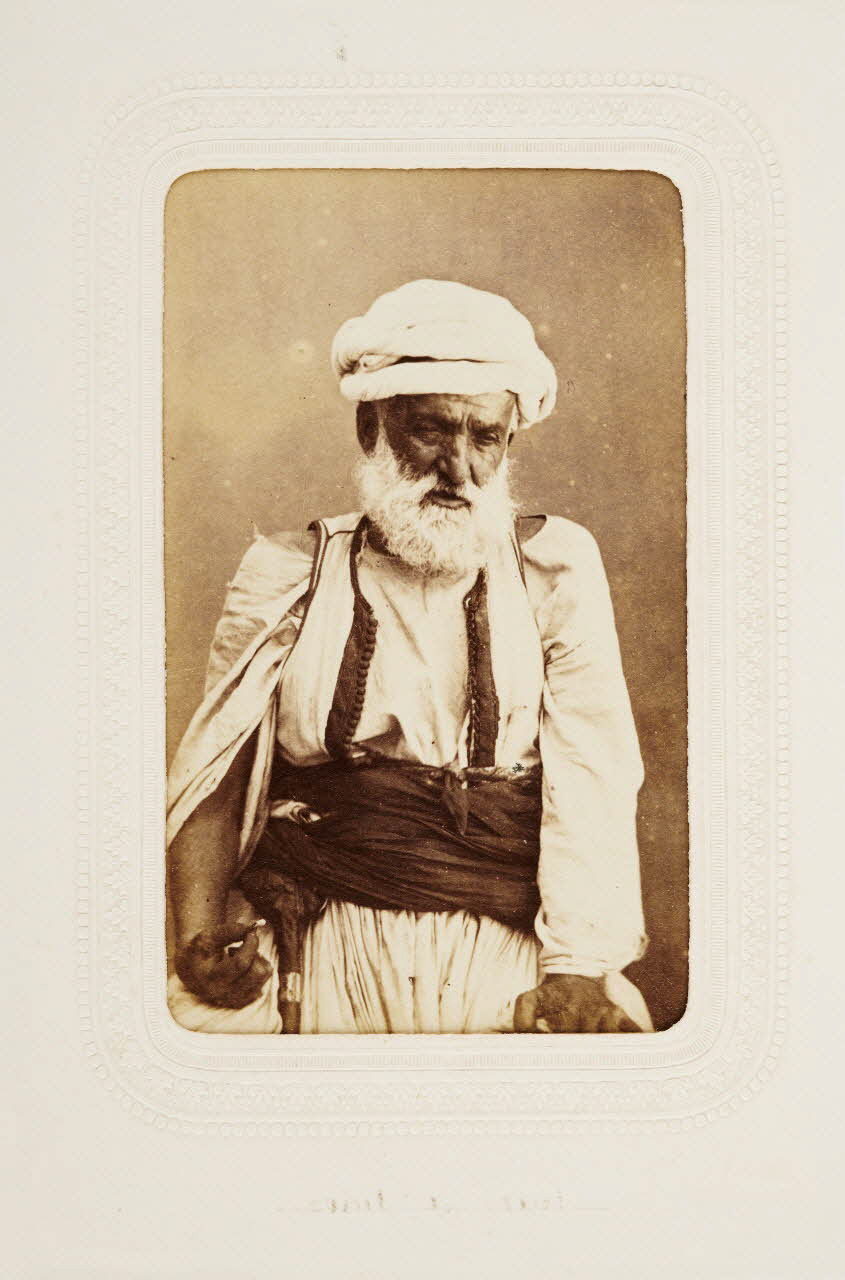 Richan tirage photographique Portrait d'homme âgé en buste Algérie 1860-1870 2020.41.1.22 Photo Mucem / Marianne Kuhn