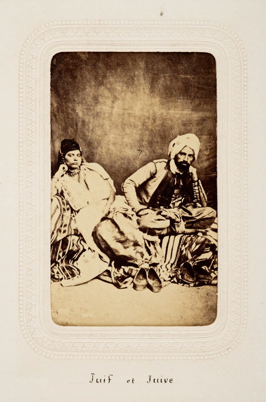 Félix J. Moulin tirage photographique Juif et Juive Algérie 1860-1870 2020.41.1.23 Photo Mucem / Marianne Kuhn