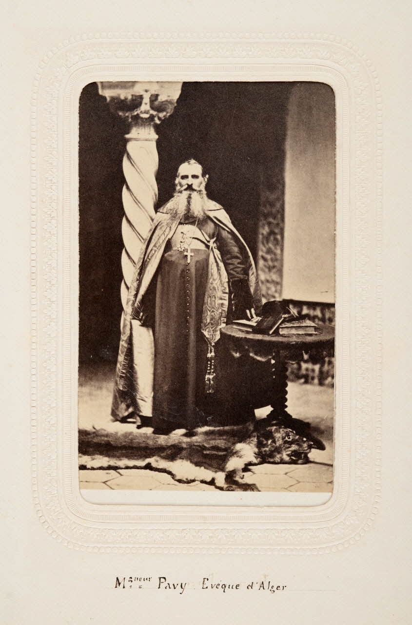 Félix J. Moulin tirage photographique Monseigneur Pavy Evêque d'Alger Algérie 1860-1870 2020.41.1.24 Photo Mucem / Marianne Kuhn