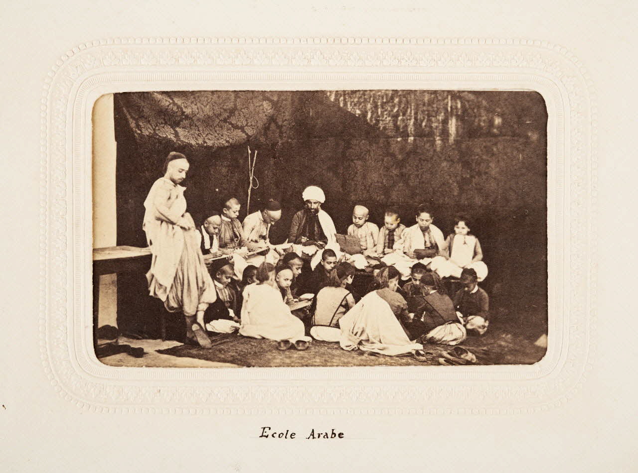 Félix J. Moulin tirage photographique Ecole arabe Algérie 1860-1870 2020.41.1.53 Photo Mucem / Marianne Kuhn