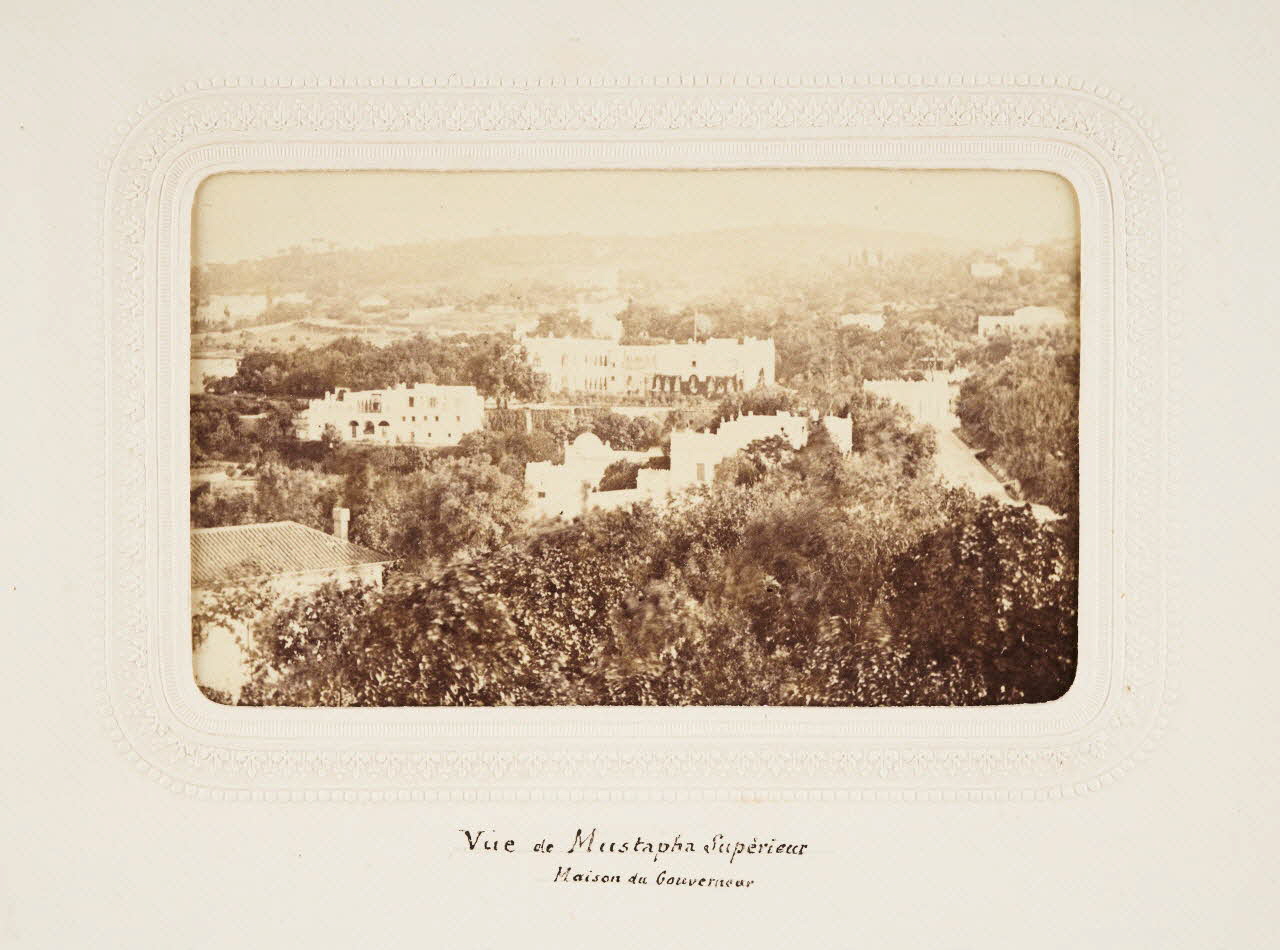 tirage photographique Vue de Mustapha supérieur. Maison du gouverneur Algérie 1860-1870 2020.41.1.62 Photo Mucem / Marianne Kuhn