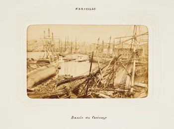 Collé et Vérane tirage photographique Marseille. Bassin du Carénage Provence-Alpes-Côte d'Azur, France 1860-1870 2020.41.1.82 Photo Mucem / Marianne Kuhn