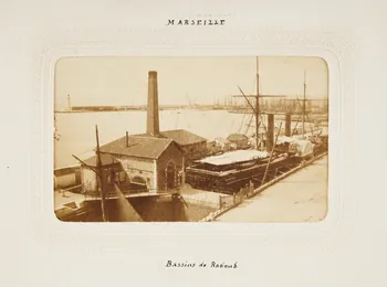 Collé et Vérane tirage photographique Marseille. Bassins de Radoub Provence-Alpes-Côte d'Azur, France 1860-1870 2020.41.1.84 Photo Mucem / Marianne Kuhn